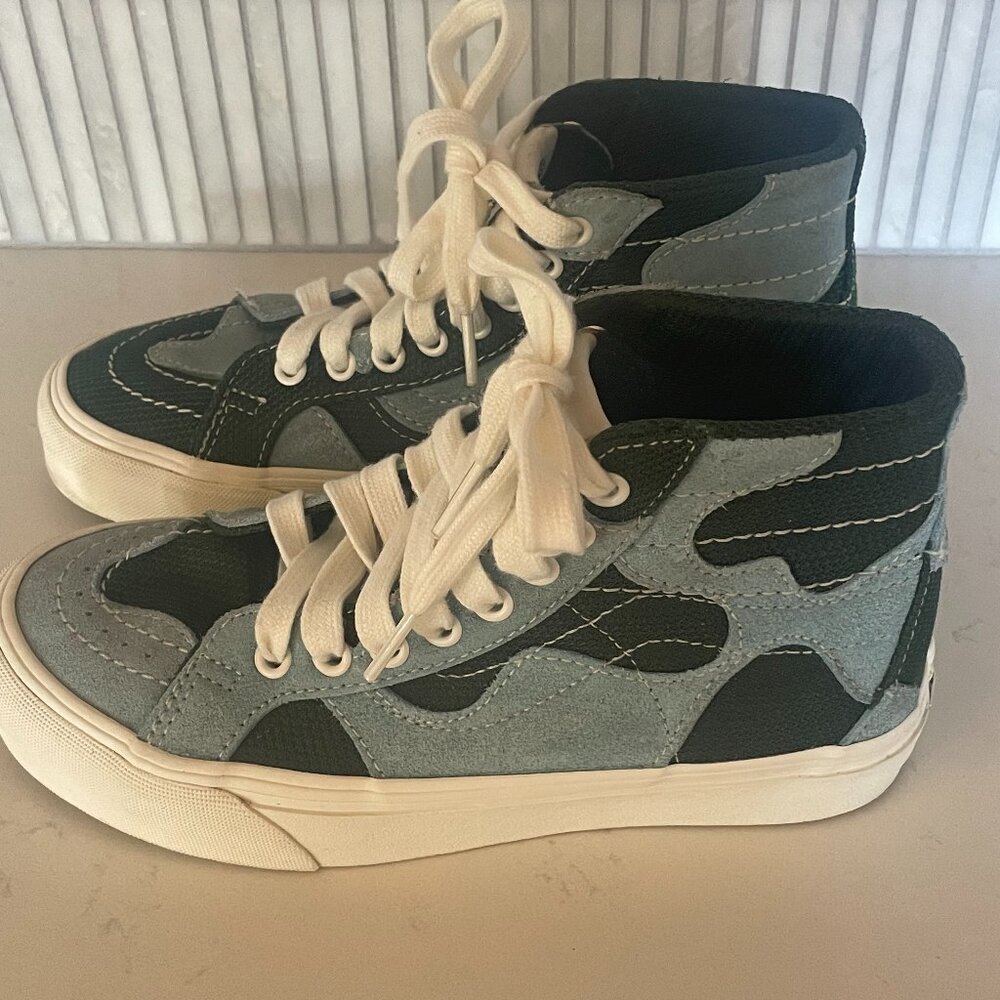 Vans Sk8-Hi‎ WP VR3 Cush LX Green Blue Men Unisex Casual Lifestyle Shoes, 4.5